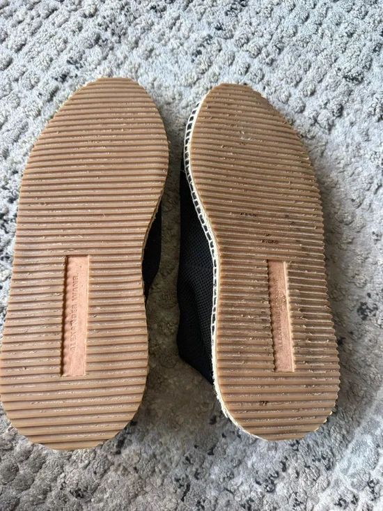 Alexander Wang Black Knit Slip-On Espadrilles - Picture 9 of 10